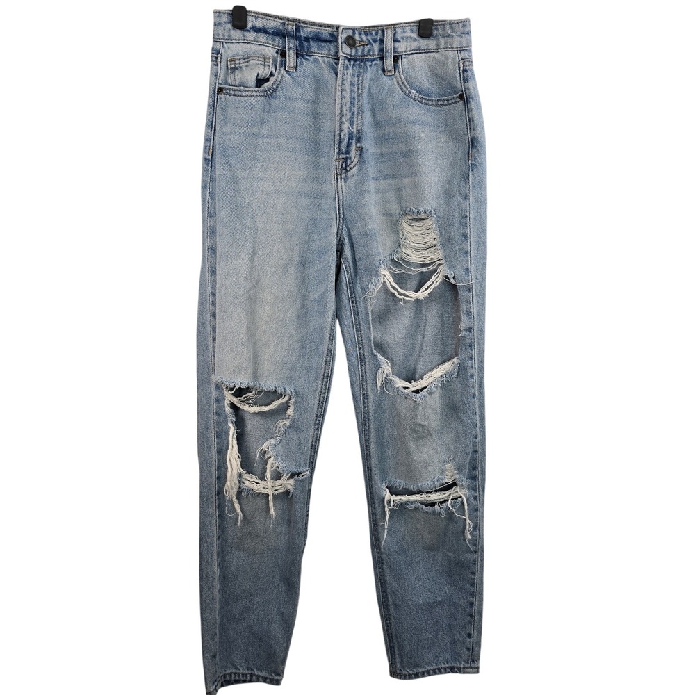 HIDDEN Distressed Light Wash Denim Jeans Women's Size‎ 26 High Rise